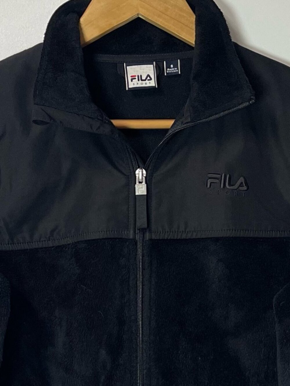 FILA SPORT Women's Black Full-Zip Sherpa Jacket - Picture 8 of 10
